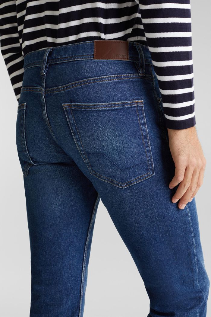Jeans med medelhög midja och raka ben, BLUE MEDIUM WASHED, detail image number 0
