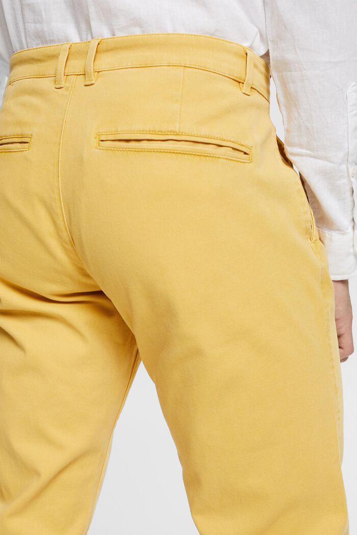 Chinos i bomull, YELLOW, detail image number 5