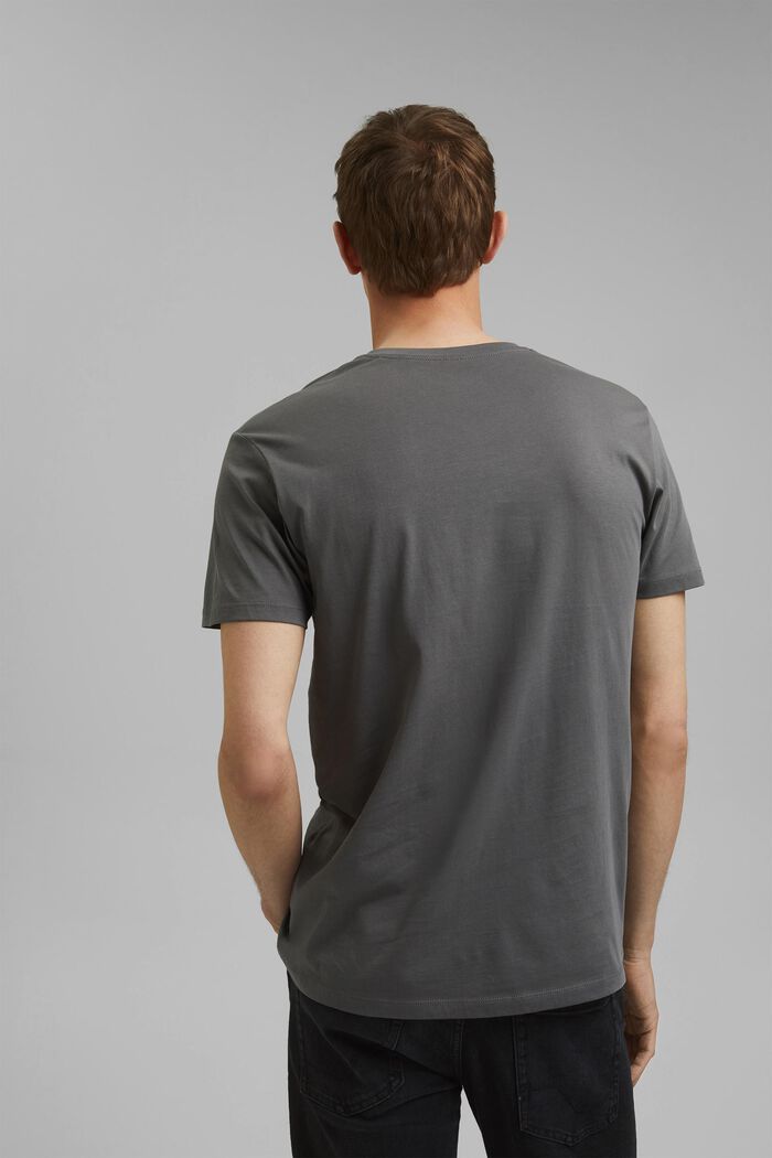 Jersey-T-shirt i 100% bomull, DARK GREY, detail image number 3
