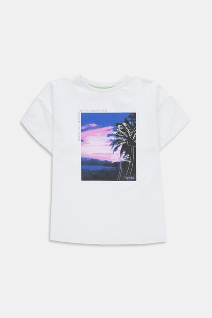 T-shirt med tryck, WHITE, overview