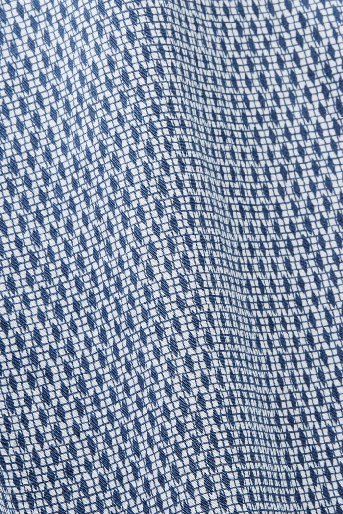 Bomullsskjorta med tryck i ledig passform, GREY BLUE, detail image number 4