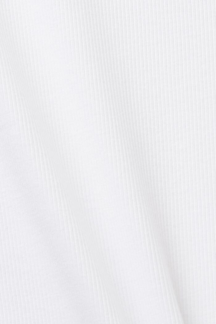 T-shirt i bomullsjersey med rund ringning, WHITE, detail image number 7