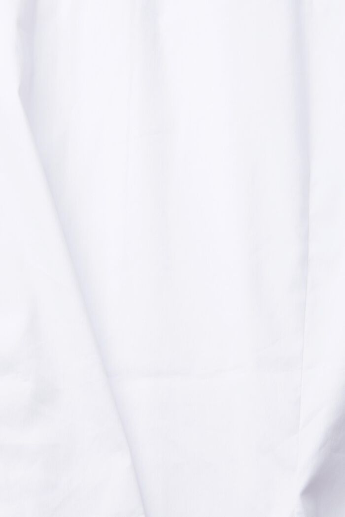 Skjortblus i poplin, WHITE, detail image number 4