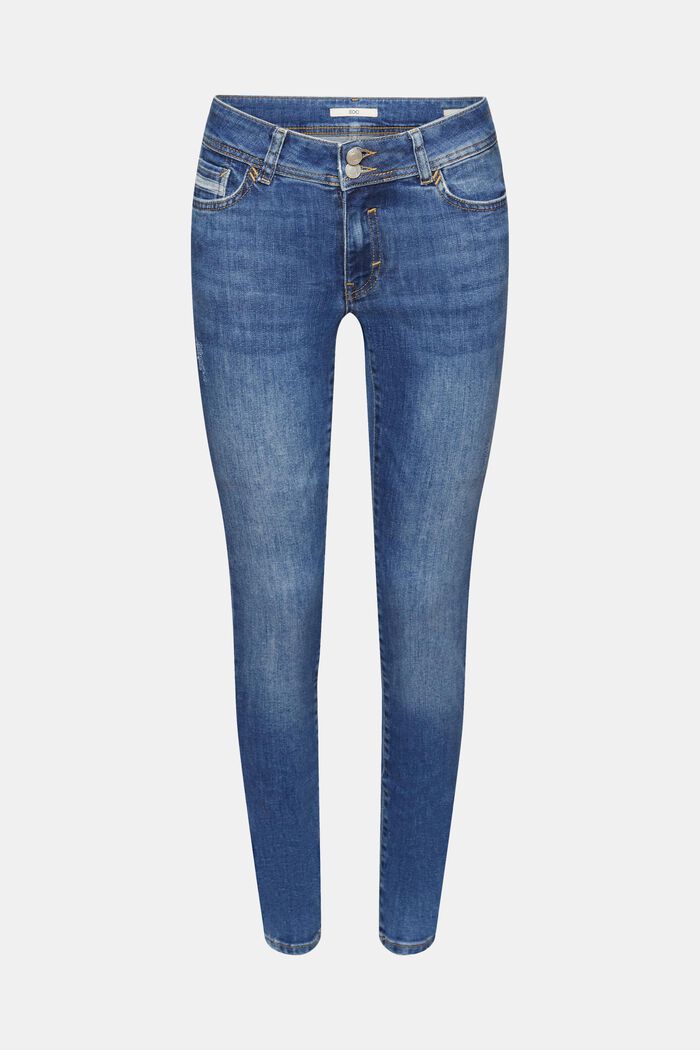 Skinny-jeans, BLUE LIGHT WASHED, detail image number 7