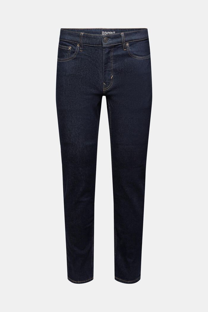 Smala jeans med medelhög midja, BLUE RINSE, detail image number 7