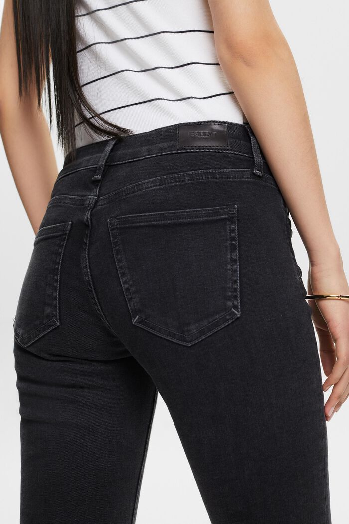 Skinny-jeans med mellanhög midja, BLACK RINSE, detail image number 3
