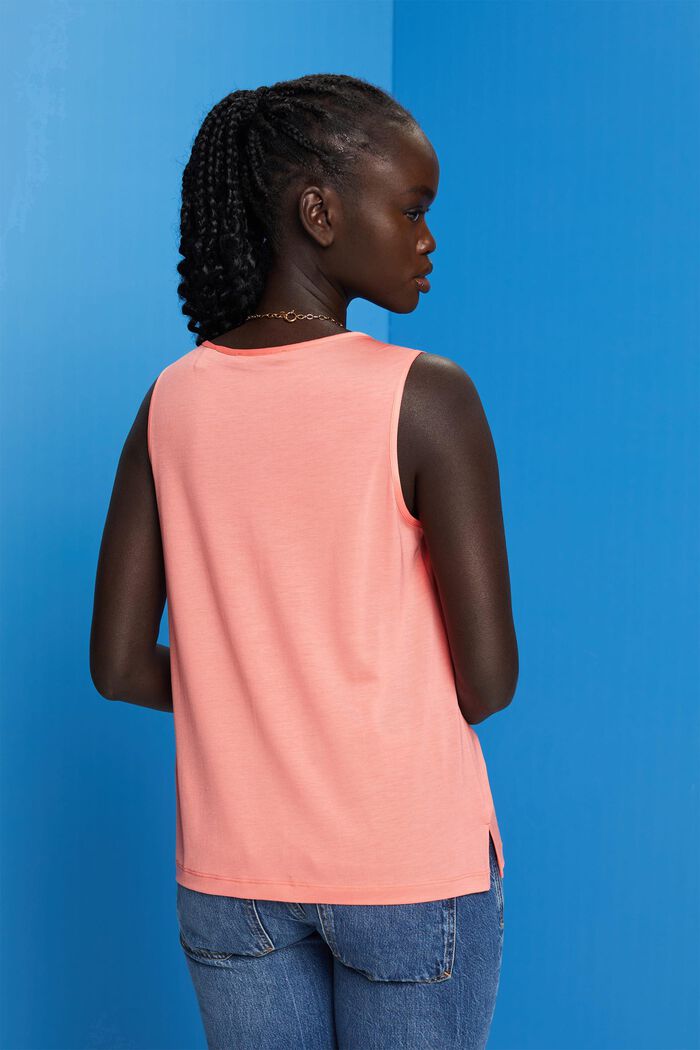 Linne i jersey, TENCEL™ lyocell, CORAL, detail image number 3