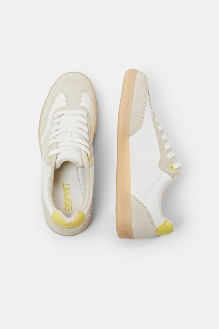 Sneakers i materialmix, PASTEL YELLOW, detail image number 5