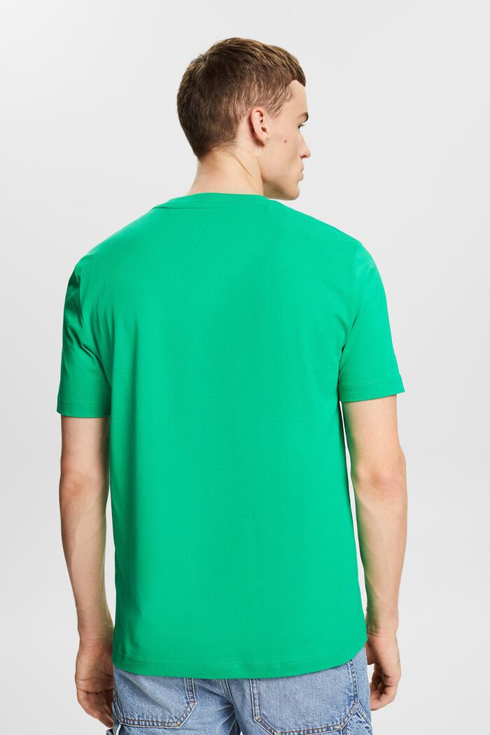 Jersey-T-shirt i ekologisk bomull, GREEN, detail image number 2