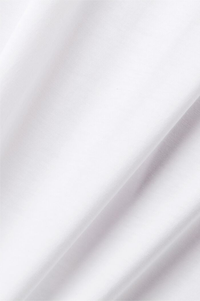 Bomulls-T-shirt med tryck, WHITE, detail image number 5