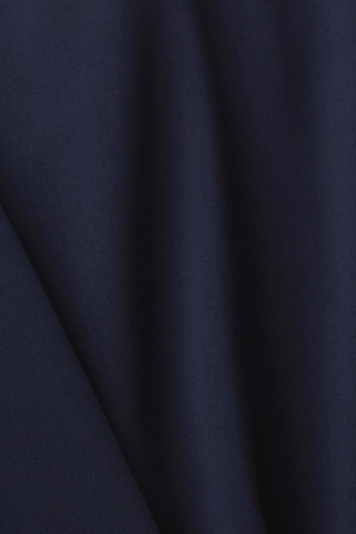 Chiffongblus med rynkningar, NAVY, detail image number 5