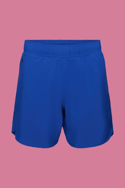 Active-shorts med dragkedjefickor, BRIGHT BLUE, overview