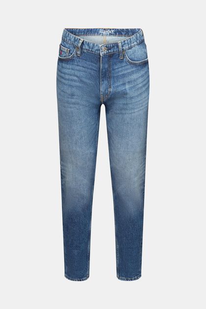Regular avsmalnande jeans med medelhög midja