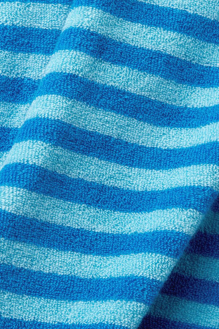 Randig badrock i frotté med huva, TURQUOISE, detail image number 4