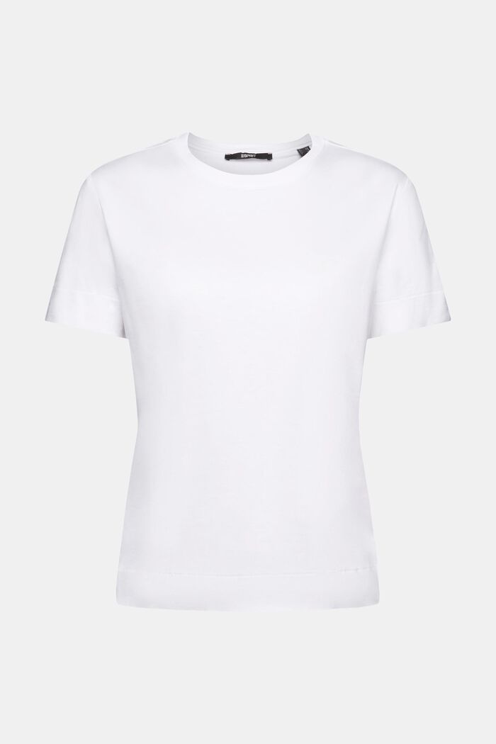 T-shirt med tryck på bröstet, WHITE, detail image number 6