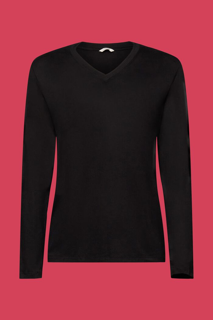 Pyjamas-T-shirt i LENZING™ ECOVERO™, BLACK, detail image number 5
