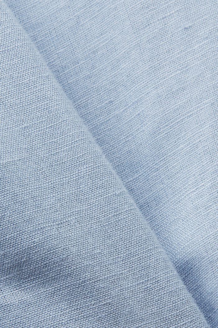 Skjortklänning i bomull-linnemix, LIGHT BLUE LAVENDER, detail image number 5