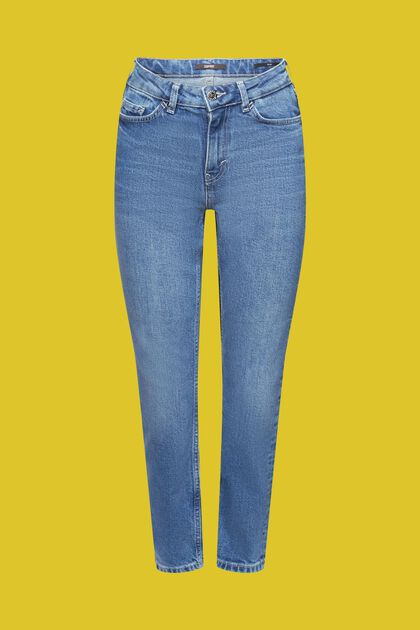 Kick flare-jeans med hög midja, BLUE MEDIUM WASHED, overview