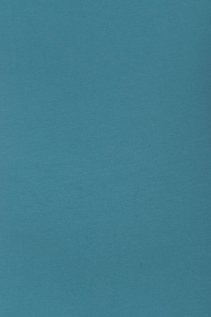 Ribbad jerseytopp med 3/4-ärm, TEAL BLUE, detail image number 3