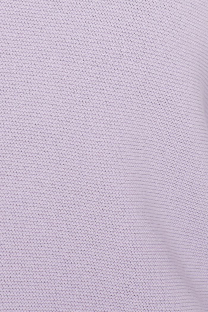 Stickad tröja av 100% ekobomull, LILAC, detail image number 4