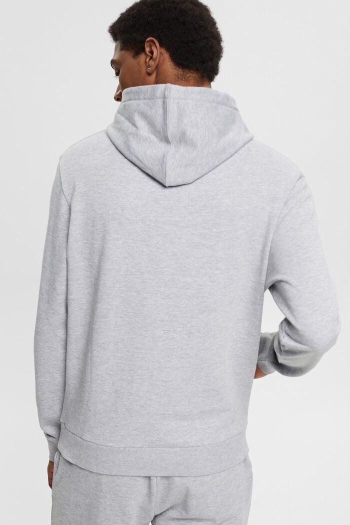 Sweatshirt med huva i bomullsmix, LIGHT GREY, detail image number 1