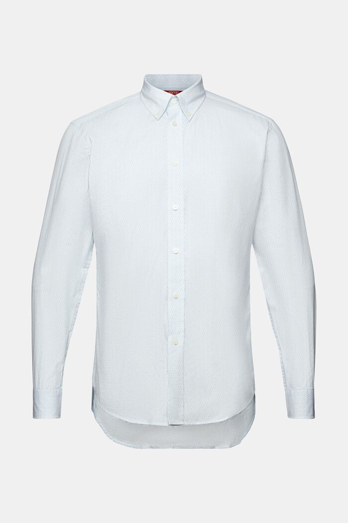 Bomullsskjorta med tryck i ledig passform, WHITE, detail image number 5