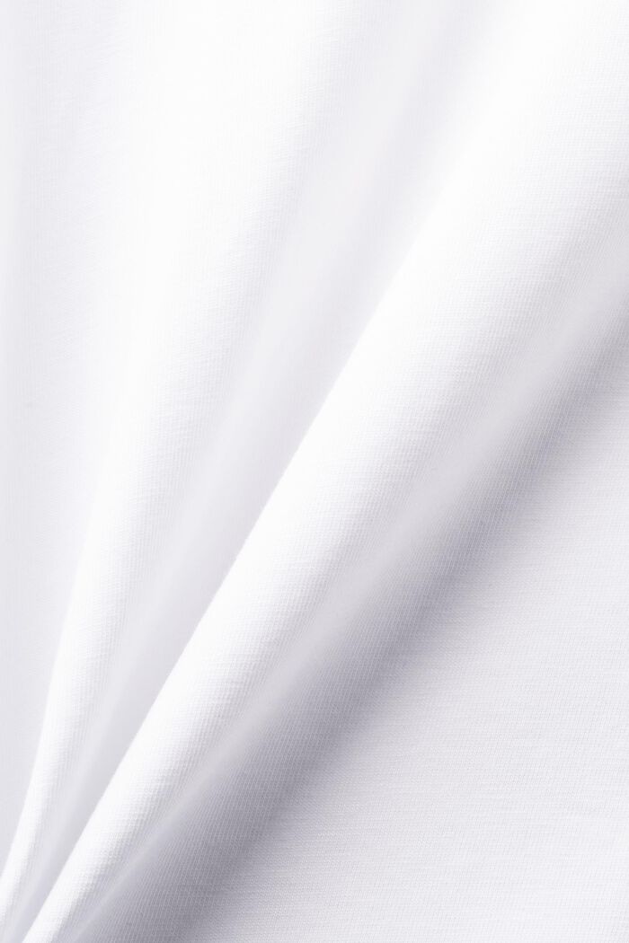 T-shirt i bomull med logo, WHITE, detail image number 6