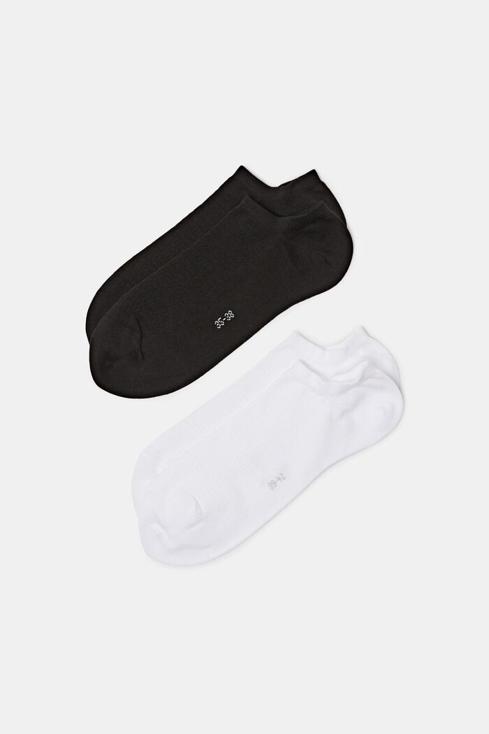 Sneakersstrumpor i 2-pack, BLACK/WHITE, detail image number 0