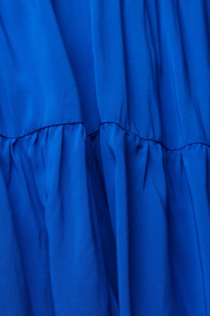 Klänning med tofsar, LENZING™ ECOVERO™, BRIGHT BLUE, detail image number 4