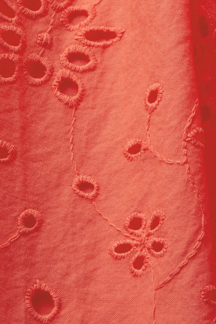 Spetsklänning i bomull, CORAL ORANGE, detail image number 5