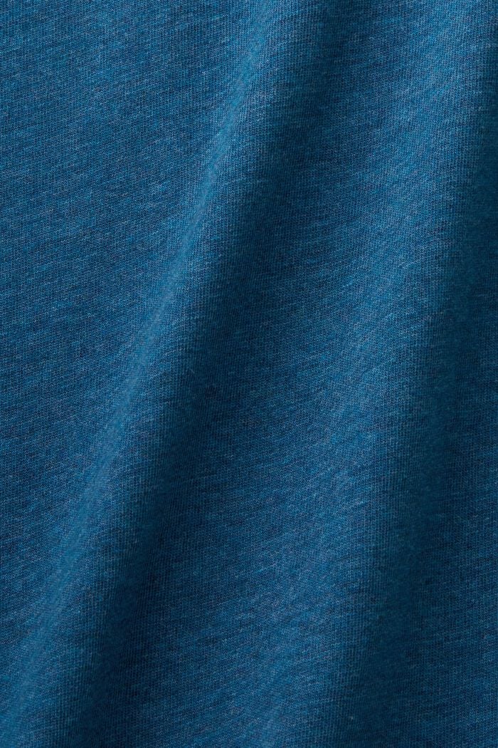 T-shirt med rund ringning, 100 % bomull, GREY BLUE, detail image number 4