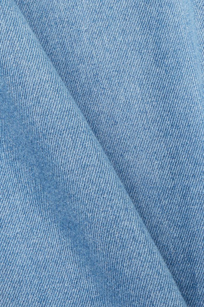 Skjorta i bomullsdenim, BLUE LIGHT WASHED, detail image number 4