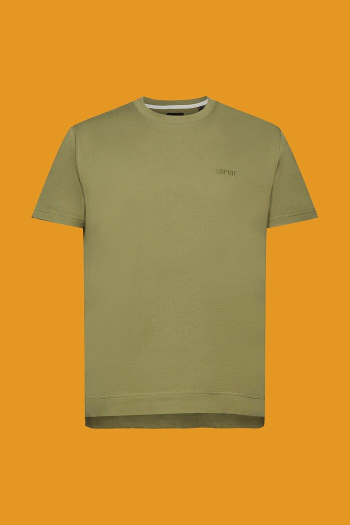 T-shirt med broderad logo, OLIVE, detail image number 6