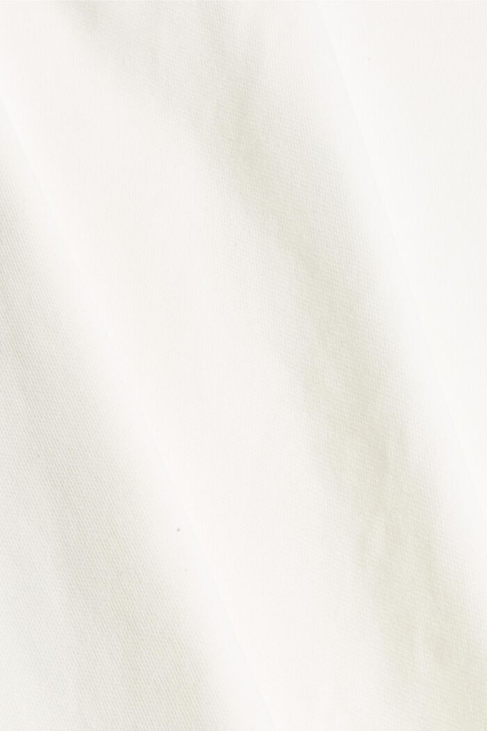 Kortare sweatshirt med ekobomull, OFF WHITE, detail image number 4