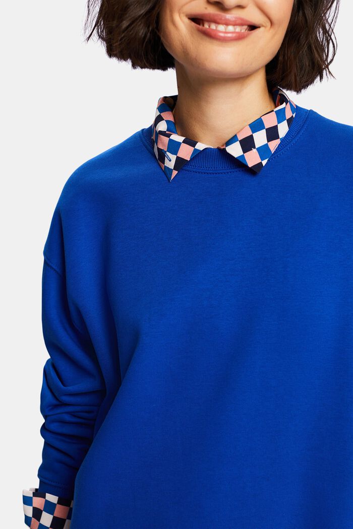 Sweatshirt i bomullsmix, BRIGHT BLUE, detail image number 3
