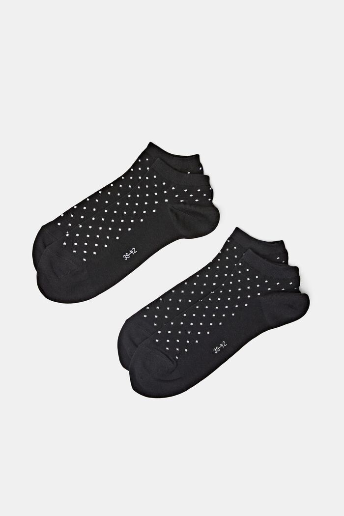 Prickiga sneakersstrumpor i 2-pack, BLACK, detail image number 0