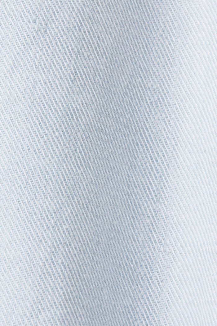 Dubbelknäppt kavaj i linne och bomull, LIGHT BLUE LAVENDER, detail image number 5