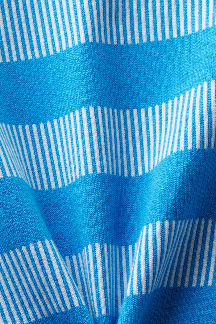 Rundringad tröja med jacquardränder, BLUE, detail image number 5