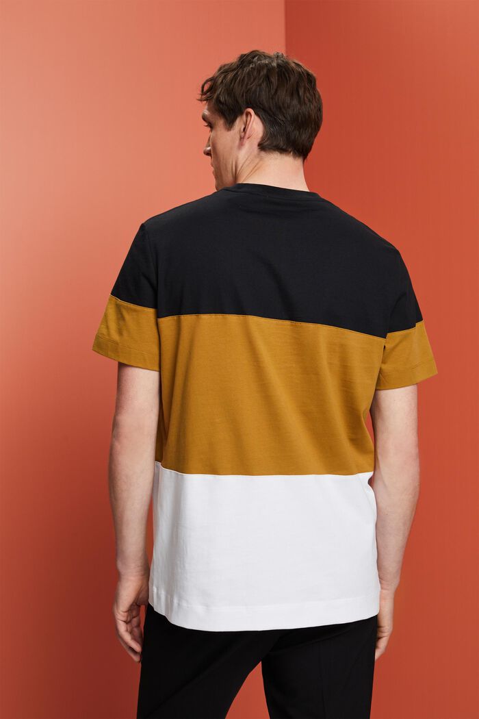 T-shirt med färgblock, 100% bomull, BLACK, detail image number 3