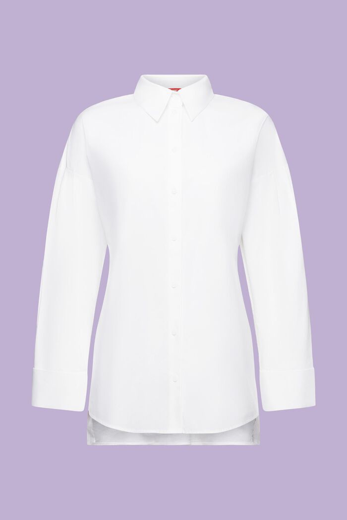 Skjortblus i oversizemodell, WHITE, detail image number 6