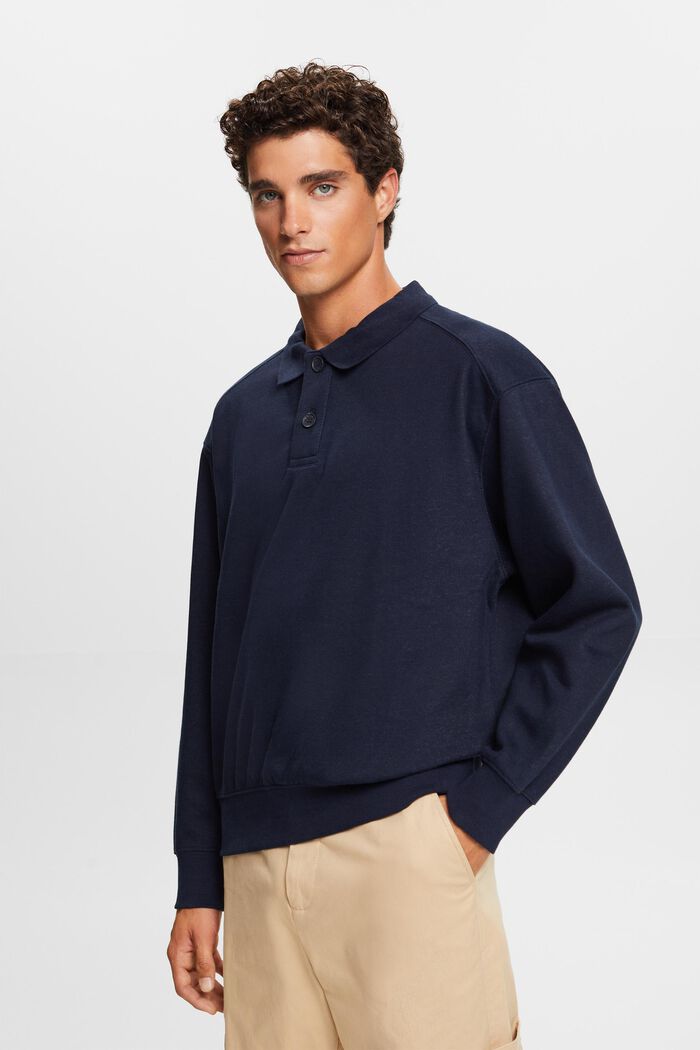 Långärmad sweatshirt, NAVY, detail image number 0