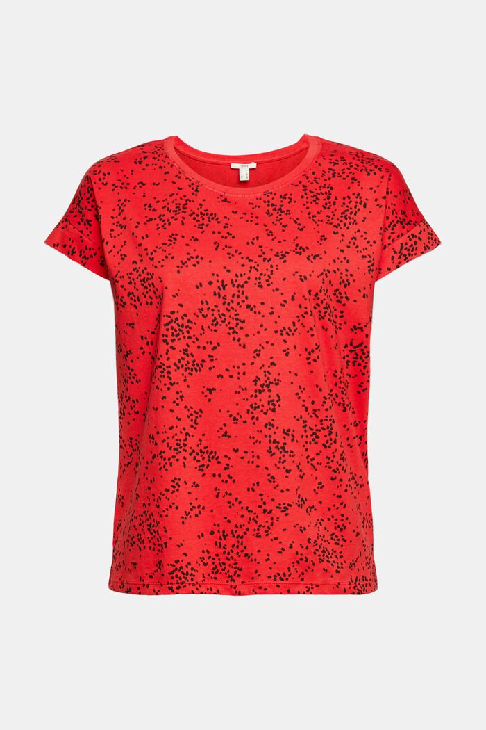 T-shirt med tryck, 100% bomull, RED, detail image number 2