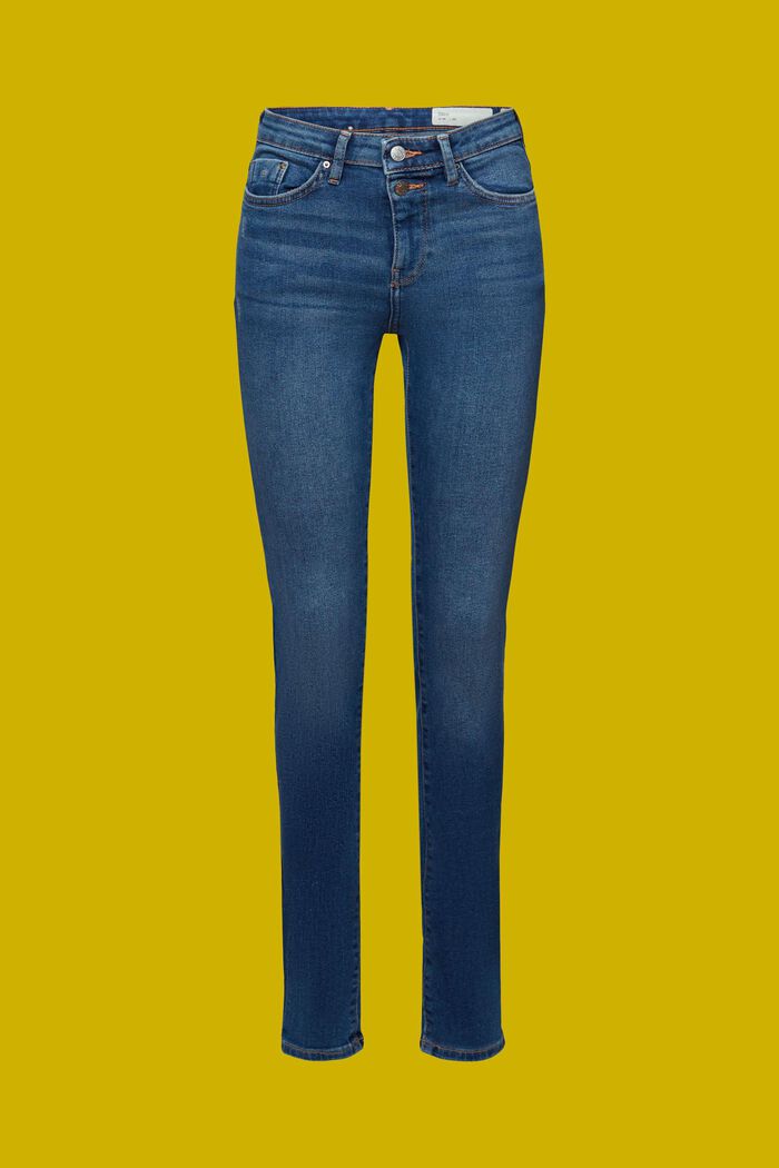 Jeans med hög stretchandel, BLUE DARK WASHED, detail image number 6