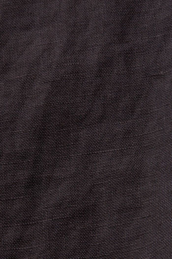Kortärmad skjorta av linne, ANTHRACITE, detail image number 5