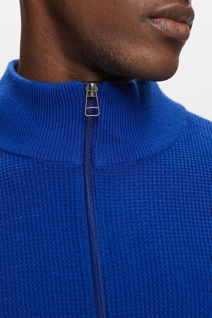 Half Zip-tröja av bomull, BRIGHT BLUE, detail image number 2