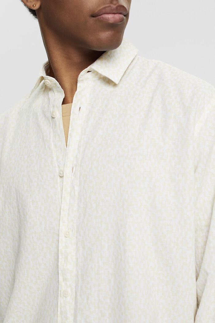 Med linne: Skjorta med mönster, WHITE, detail image number 2