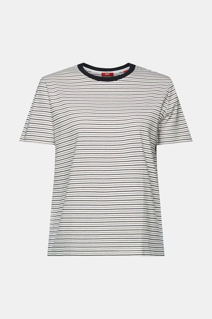 T-shirt med ränder, 100% bomull, OFF WHITE, detail image number 6