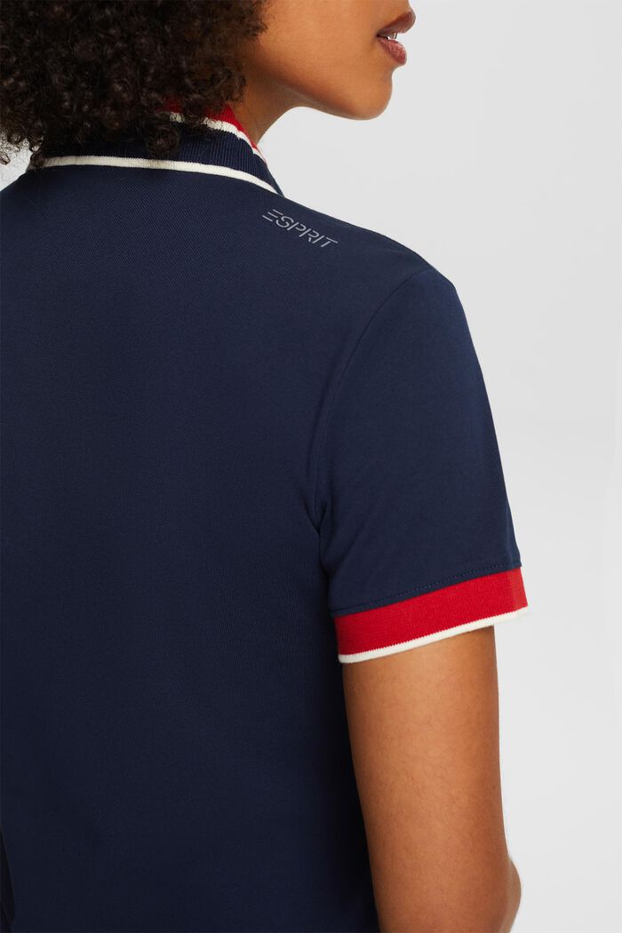 T-shirt-miniklänning med tenniskrage, NAVY, detail image number 3