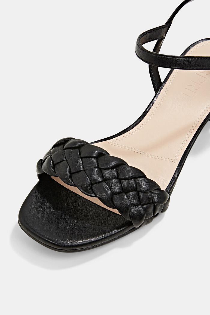 Sandal med flätad rem, BLACK, detail image number 4