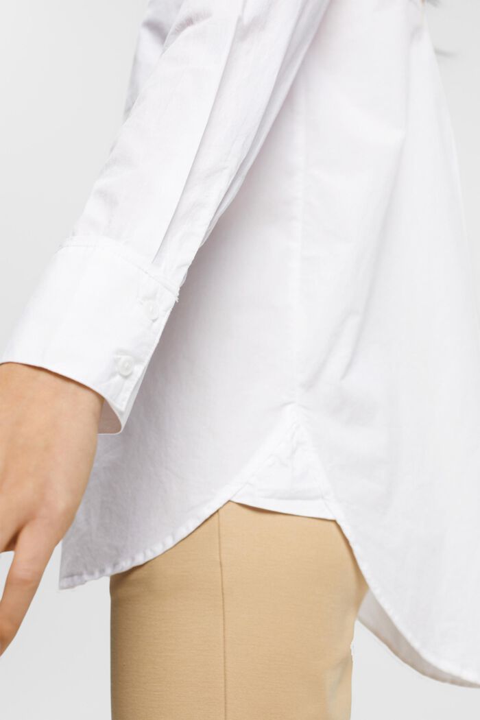 Bomullsblus med en ficka, WHITE, detail image number 4